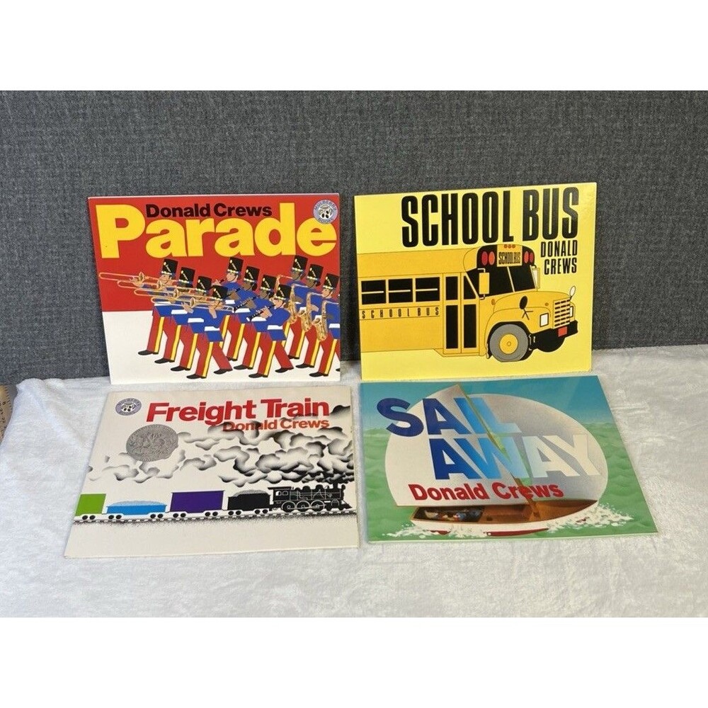 Donald Crews Parade School Bus Train Sail Away Children's Book Lot Of  4 New